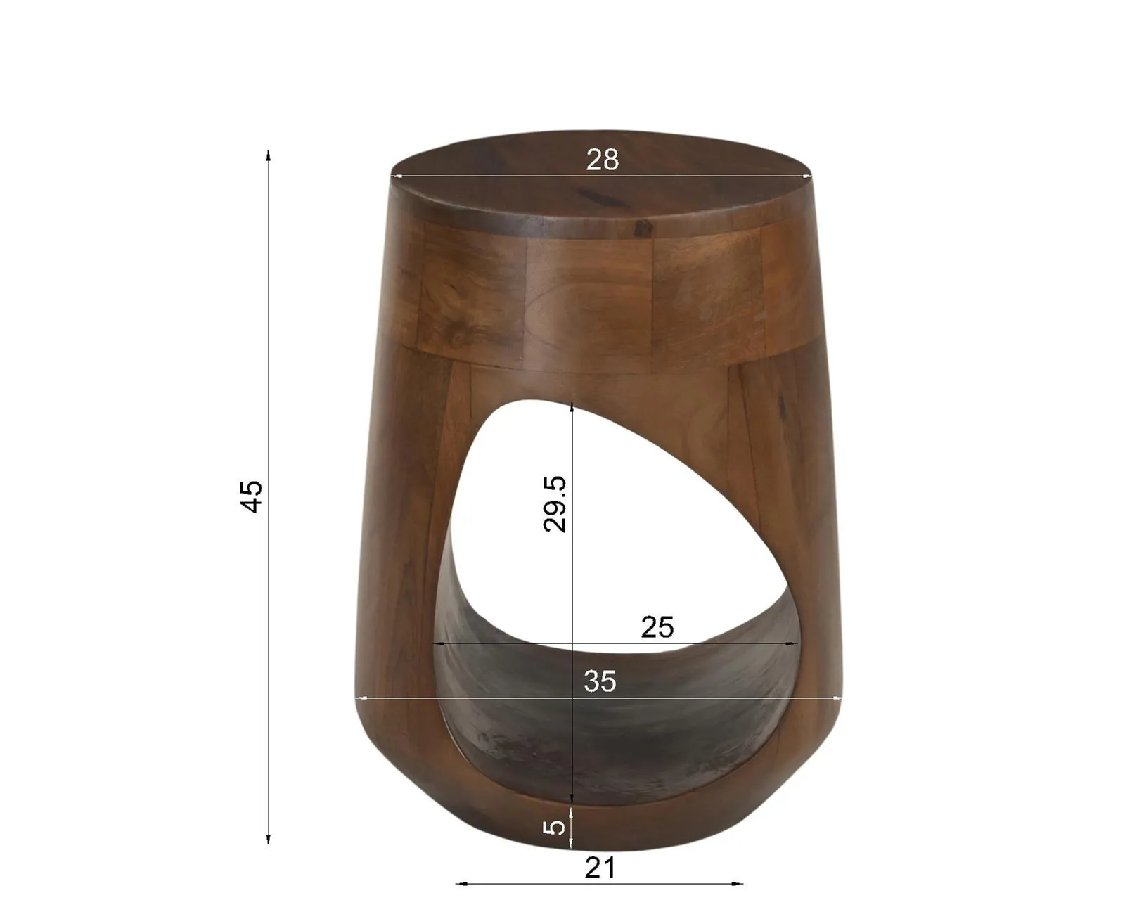 Žurnalinis staliukas RONDU, 35x35x45 cm