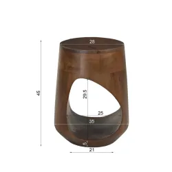 Žurnalinis staliukas RONDU, juodas, 35x35x45 cm