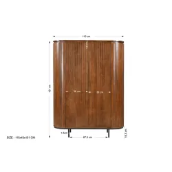 Aukšta spintelė AMBRIA, 115x43x151 cm