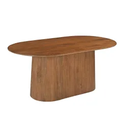 Ovalus valgomojo stalas AMBRIA, 180x100x76 cm