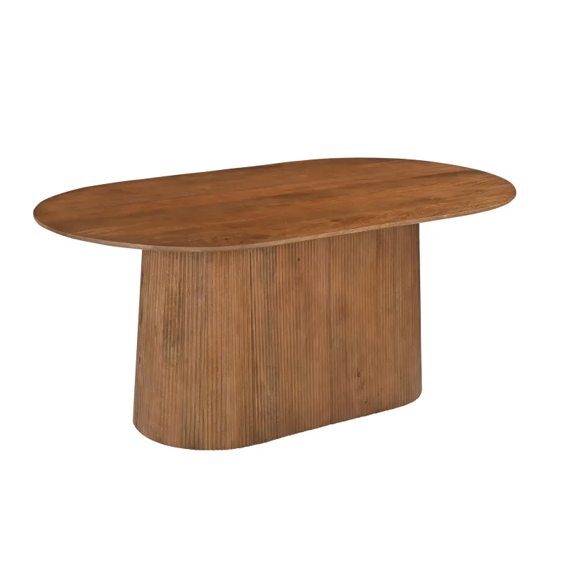 Ovalus valgomojo stalas AMBRIA, 180x100x76 cm