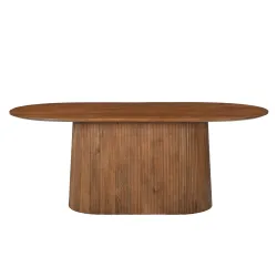 Ovalus valgomojo stalas AMBRIA, 200x100x76 cm