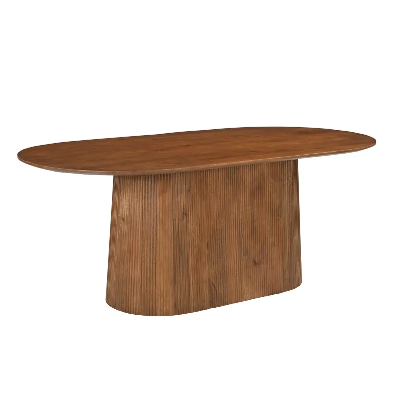 Ovalus valgomojo stalas AMBRIA, 200x100x76 cm