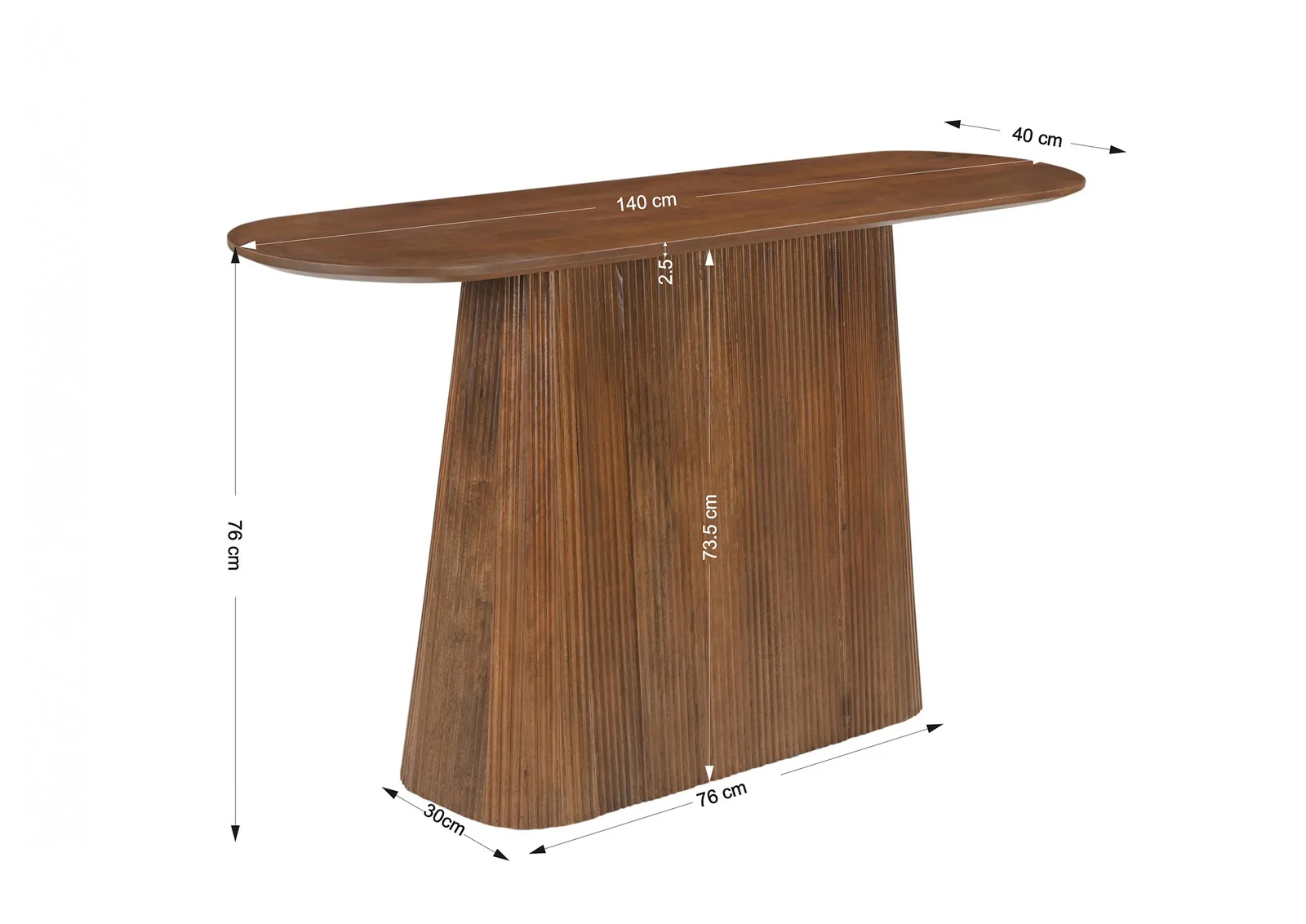 Konsolė AMBRIA, 140x40x76 cm