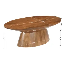 Žurnalinis staliukas AMBRIA, 130x68x41 cm