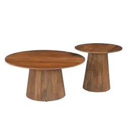 Apvalus žurnalinis staliukas AMBRIA, 80x80x38 cm