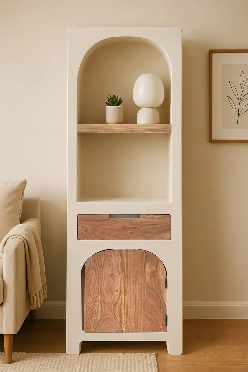 Aukšta spintelė su lentynomis HOLVIC, 50x40x175 cm