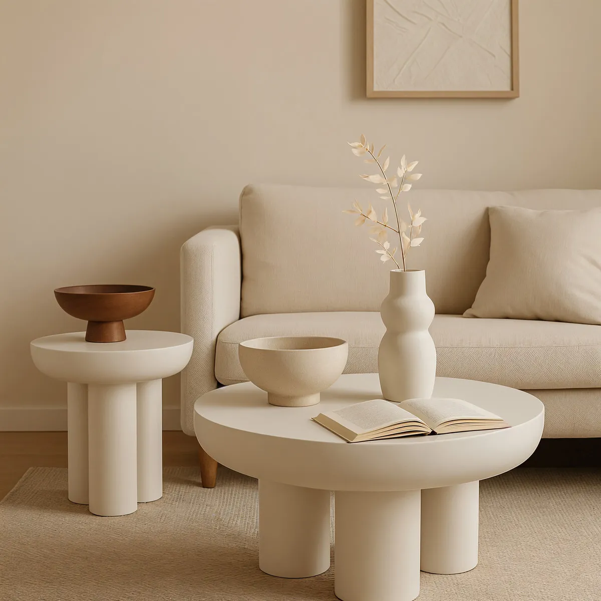 Žurnalinis staliukas HOLVIC, 70x70x35 cm