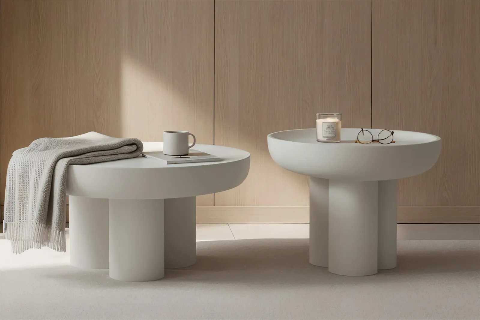 Žurnalinis staliukas HOLVIC, 70x70x35 cm