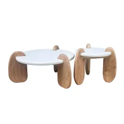 Žurnalinis staliukas HOLVIC, 80x80x45 cm