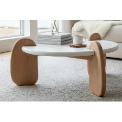 Žurnalinis staliukas HOLVIC, 80x80x45 cm