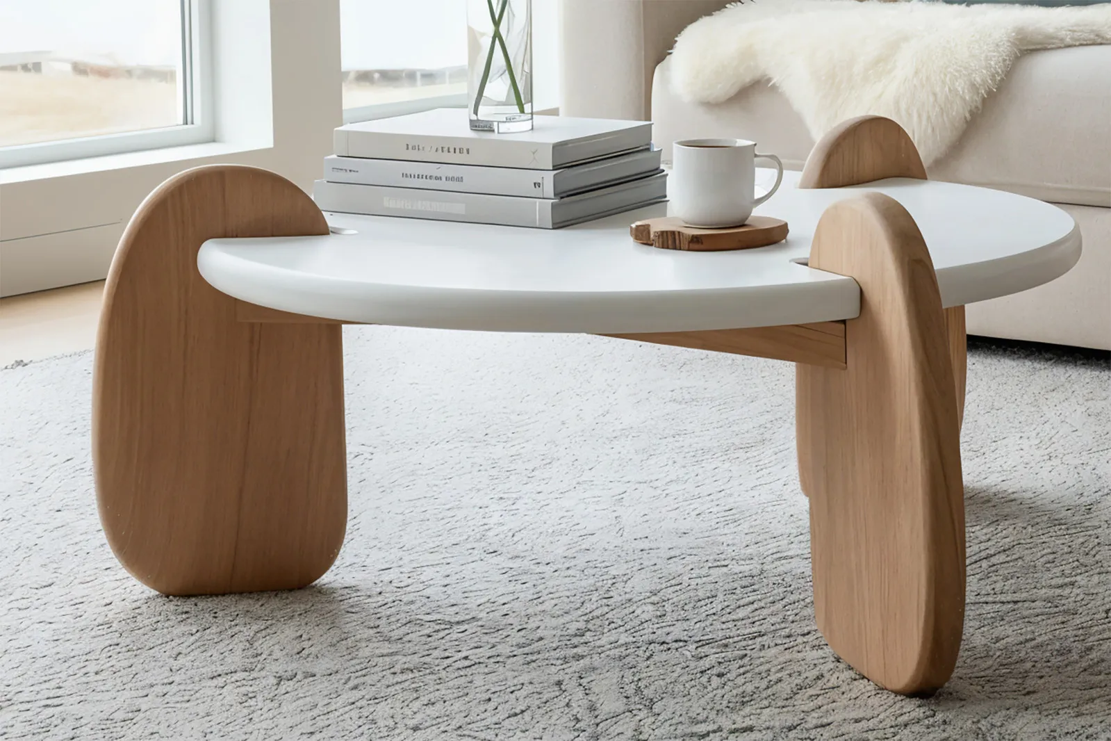 Žurnalinis staliukas HOLVIC, 80x80x45 cm