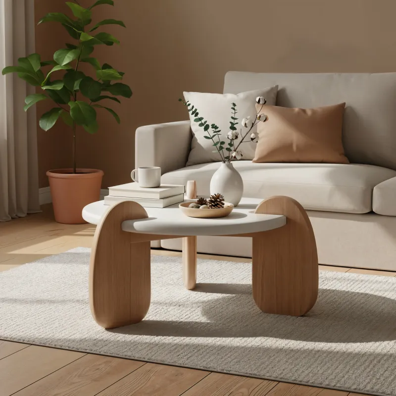 Žurnalinis staliukas HOLVIC, 80x80x45 cm