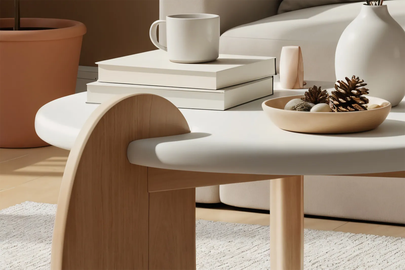 Žurnalinis staliukas HOLVIC, 80x80x45 cm