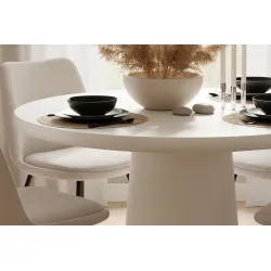 Apvalus valgomojo stalas HOLVIC, 120x120x77 cm