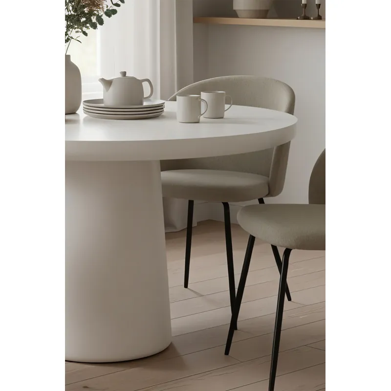 Apvalus valgomojo stalas HOLVIC, 120x120x77 cm