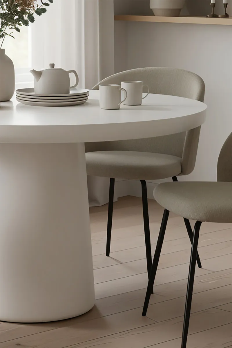 Apvalus valgomojo stalas HOLVIC, 120x120x77 cm