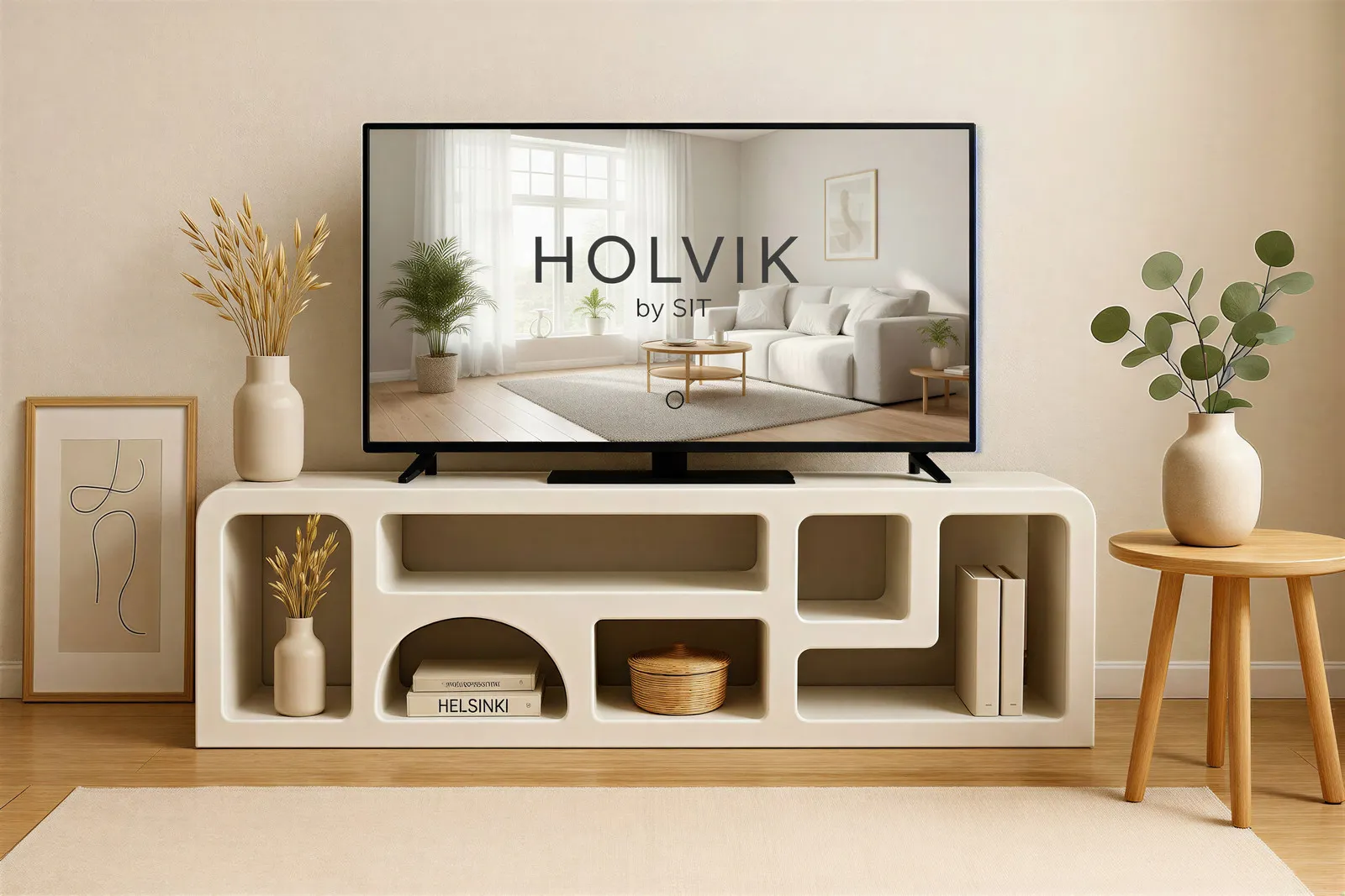 TV staliukas HOLVIC, 160x40x50 cm