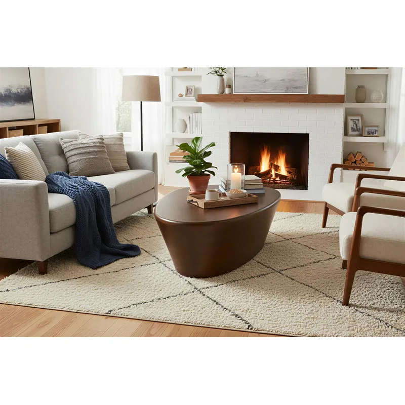 Žurnalinis staliukas RONDU, 107x78x30 cm