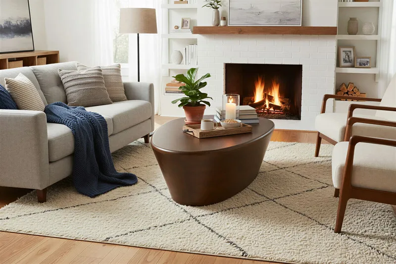 Žurnalinis staliukas RONDU, 107x78x30 cm