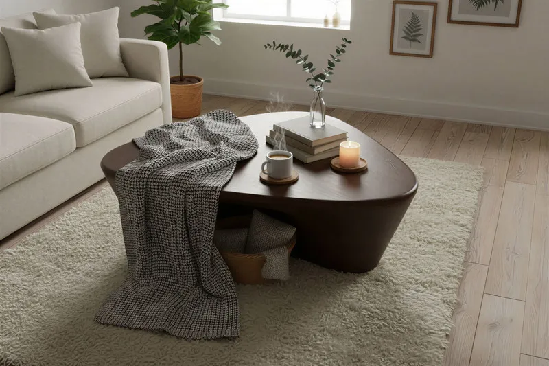 Žurnalinis staliukas RONDU, 107x78x30 cm