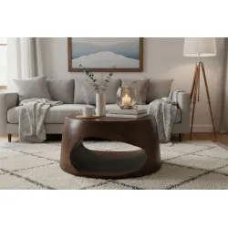 Žurnalinis staliukas RONDU, 75x75x38 cm