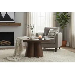 Žurnalinis staliukas RONDU, 80x80x40 cm