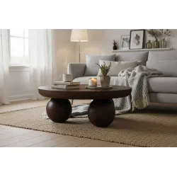 Žurnalinis staliukas RONDU, 90x90x30 cm