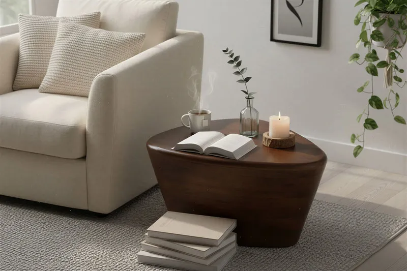 Žurnalinis staliukas RONDU, 70x53x36 cm