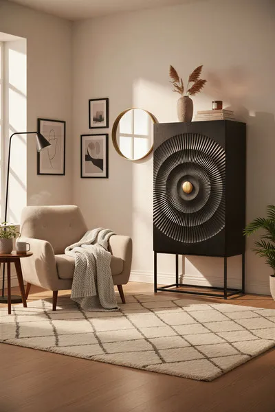 Dvidurė spinta RONDU, 75x39x160 cm