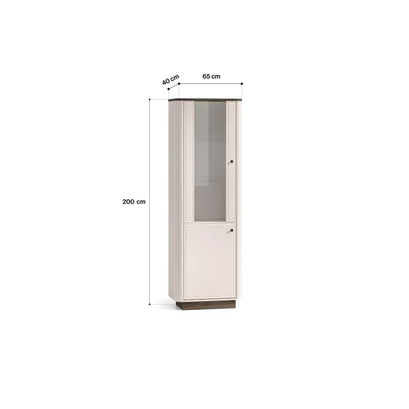 Siaura vitrina VILAVIA, 65x40x200 cm
