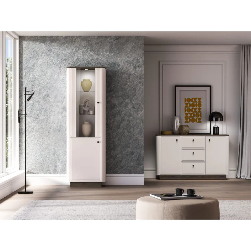 Siaura vitrina VILAVIA, 65x40x200 cm