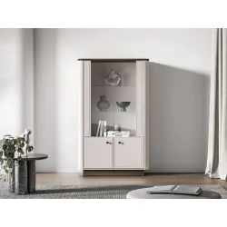 Dvidurė vitrina VILAVIA, 92x40x150 cm