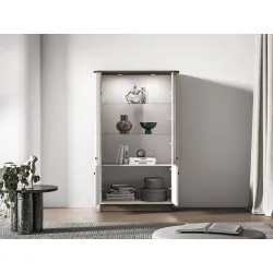 Dvidurė vitrina VILAVIA, 92x40x150 cm