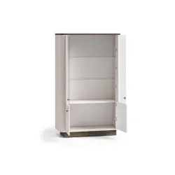 Dvidurė vitrina VILAVIA, 92x40x150 cm