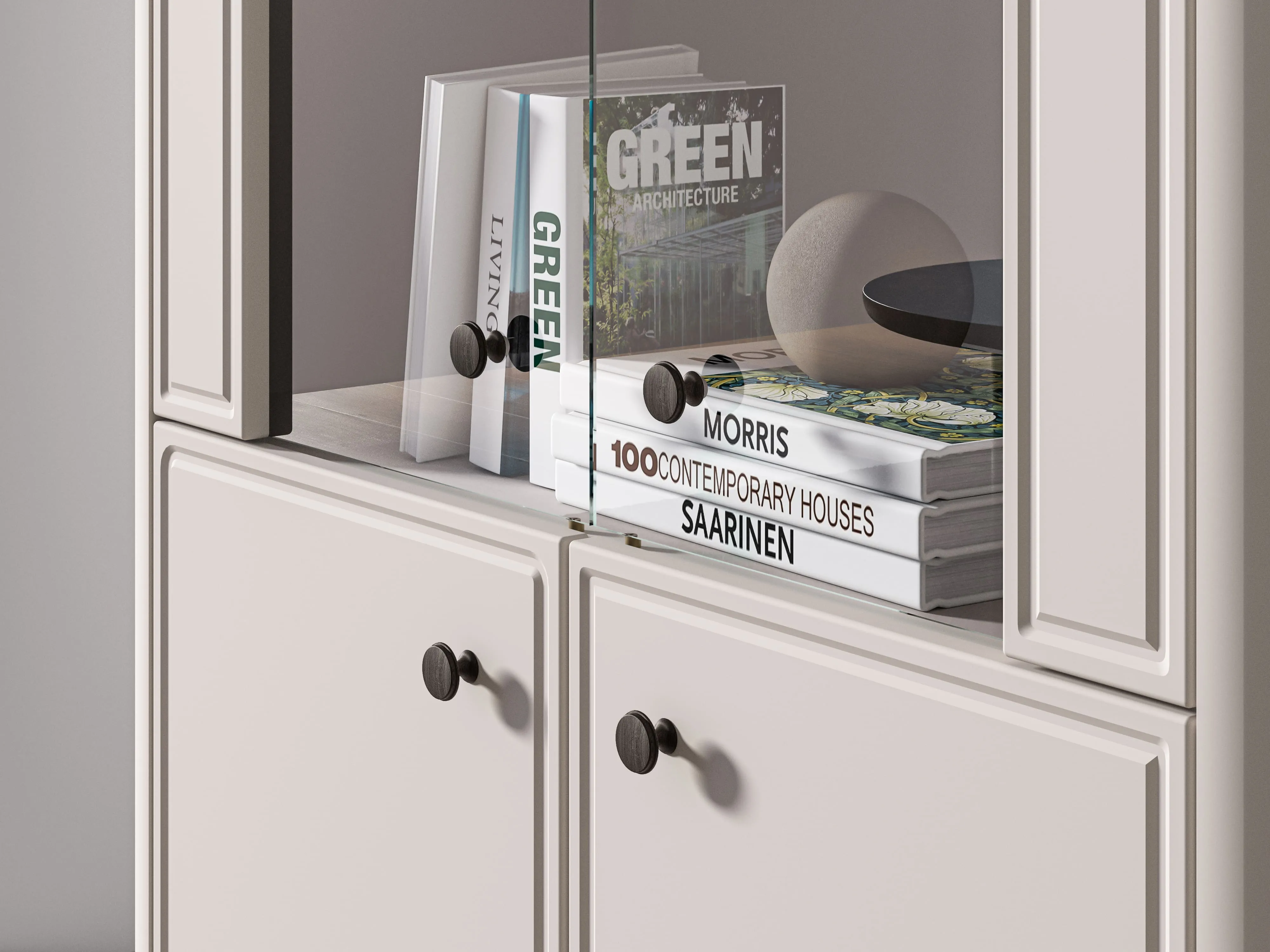 Dvidurė vitrina VILAVIA, 92x40x150 cm