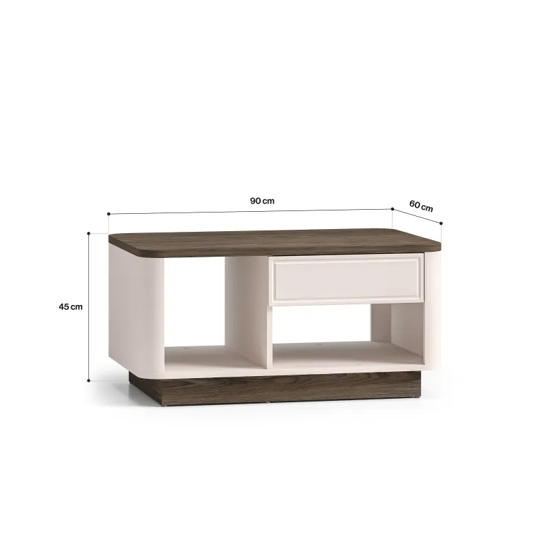 Žurnalinis staliukas VILAVIA, 90x60x45 cm