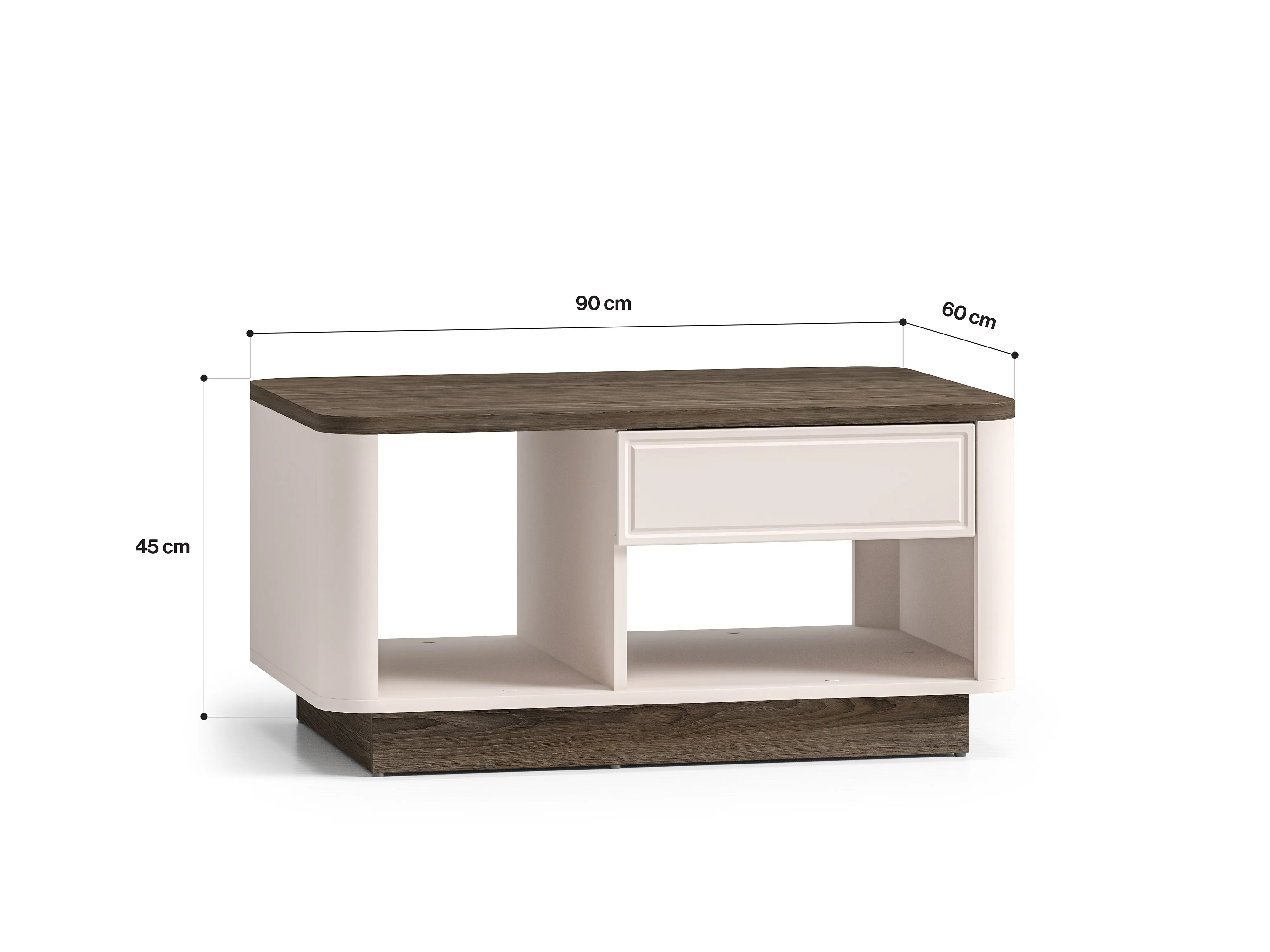Žurnalinis staliukas VILAVIA, 90x60x45 cm