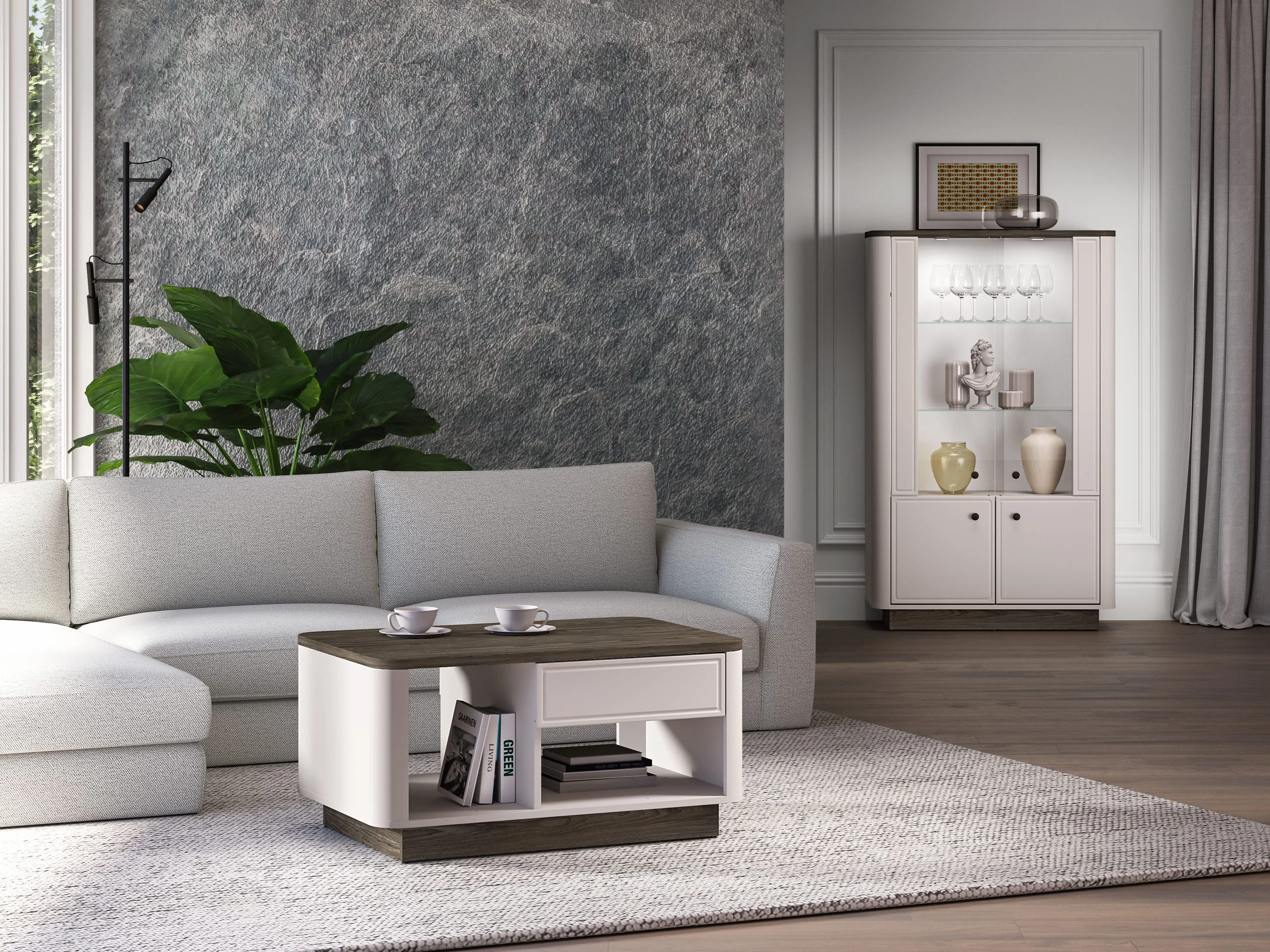 Žurnalinis staliukas VILAVIA, 90x60x45 cm