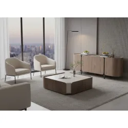 Žurnalinis staliukas SILETIA, 100x100x33 cm