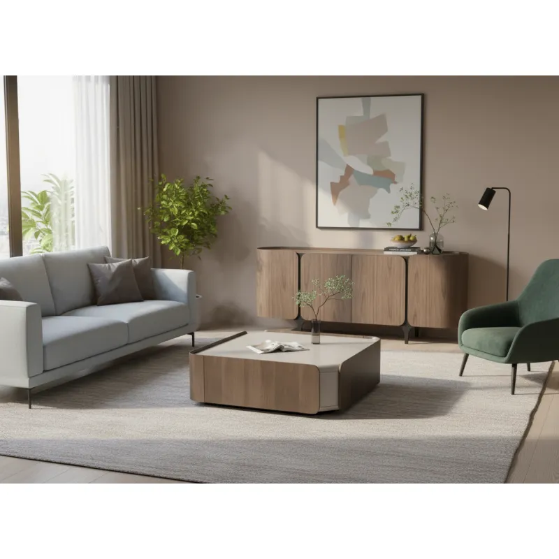 Žurnalinis staliukas SILETIA, 100x100x33 cm