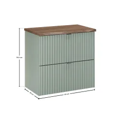 Pakabinama vonios spintelė su stalviršiumi 826A LINE GREEN