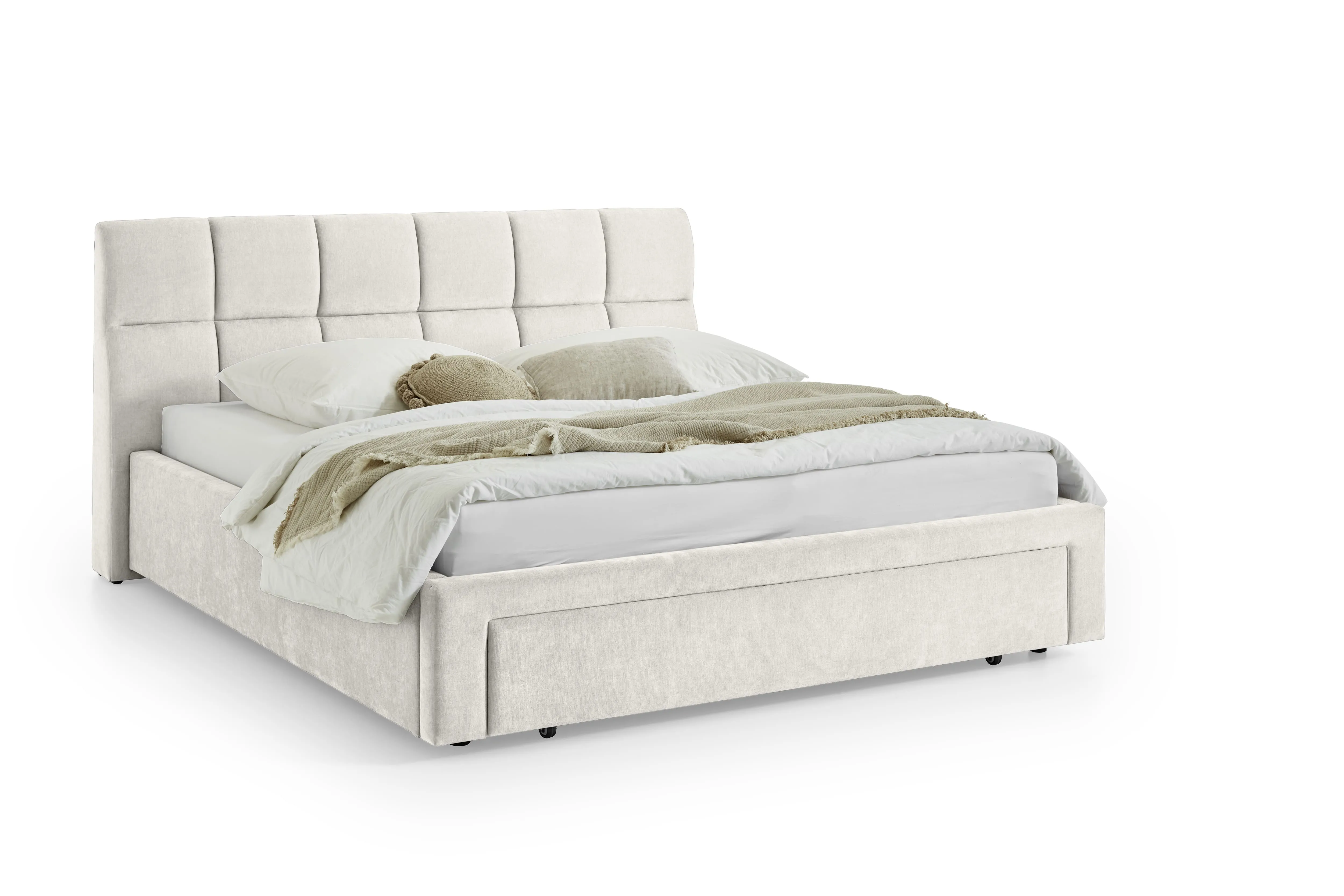 Lova 180 cm CANY, beige, su šuns guoliu, 209x228x110 cm