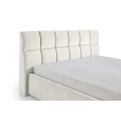 Lova 180 cm CANY su čiužiniu, beige, su šuns guoliu, 209x228x110 cm