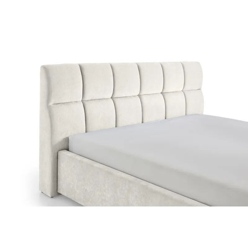 Lova 180 cm CANY su čiužiniu, beige, su šuns guoliu, 209x228x110 cm