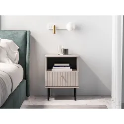 Naktinis staliukas SOPHIA, kašmyro, 40x34x53 cm