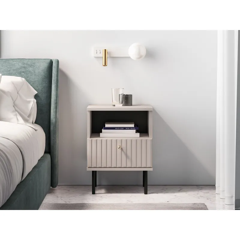 Naktinis staliukas SOPHIA, kašmyro, 40x34x53 cm