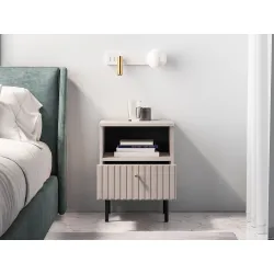 Naktinis staliukas SOPHIA, kašmyro, 40x34x53 cm