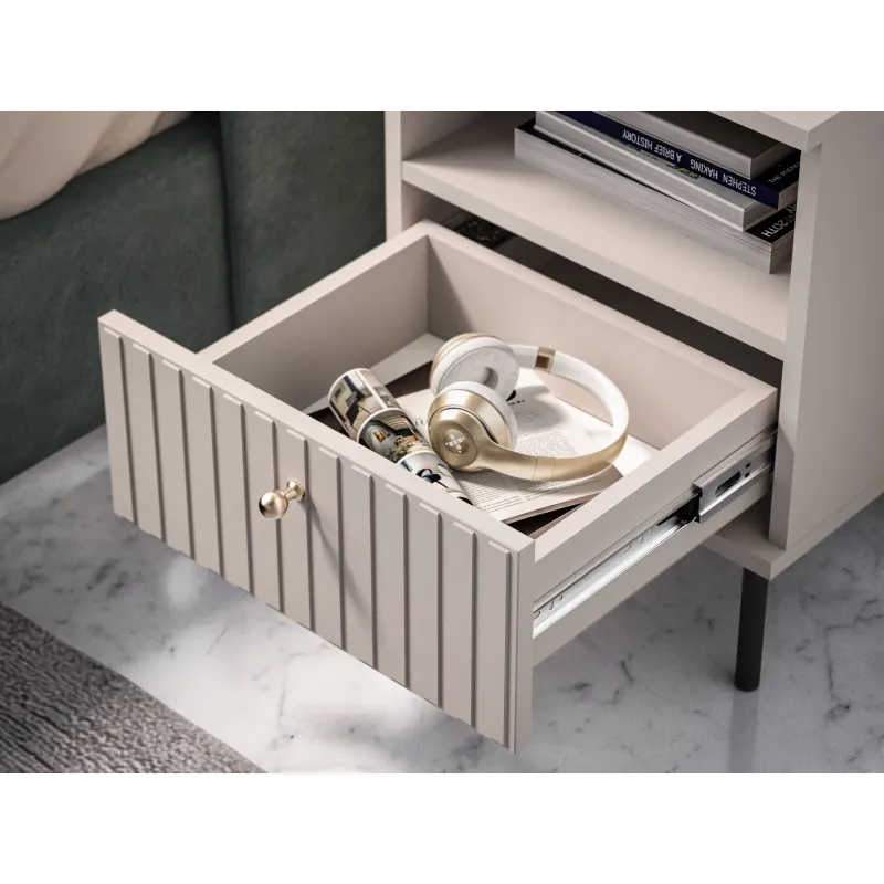 Naktinis staliukas SOPHIA, kašmyro, 40x34x53 cm