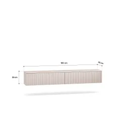 Pakabinama TV spintelė SOPHIA, kašmyro, 180x32x29 cm